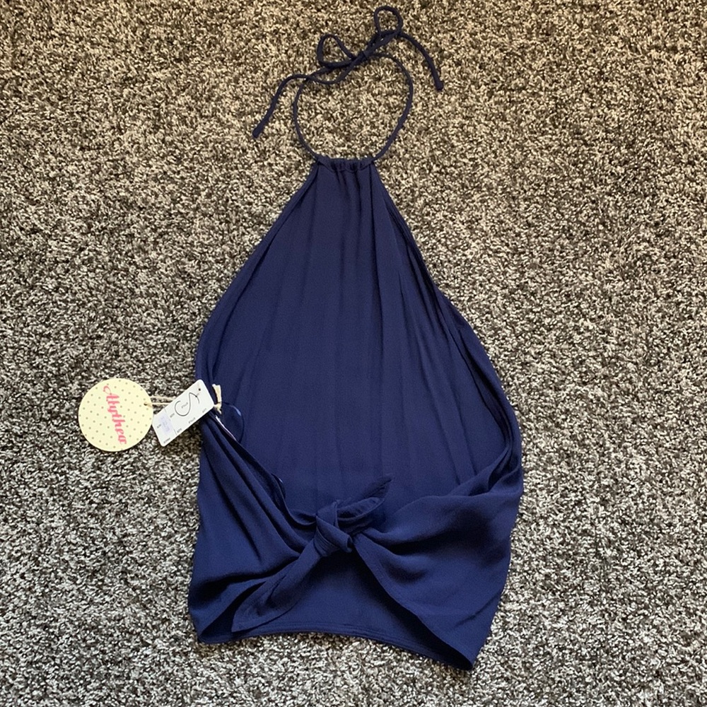 New/tags! Open back halter top